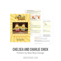 Chelsea and Charlie Chick amigurumi pattern by Janine Holmes at Moji-Moji Design