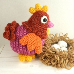 Cheryl the Chicken amigurumi pattern by Janine Holmes at Moji-Moji Design