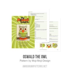 Oswald the Owl amigurumi pattern by Janine Holmes at Moji-Moji Design