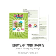 Tommy and Tammy Tortoise amigurumi pattern by Janine Holmes at Moji-Moji Design