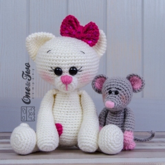 Kissie the Kitty and Skip the Little Mouse  amigurumi by One and Two Company