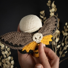 Death's Head Hawk Moth amigurumi by Lalylala