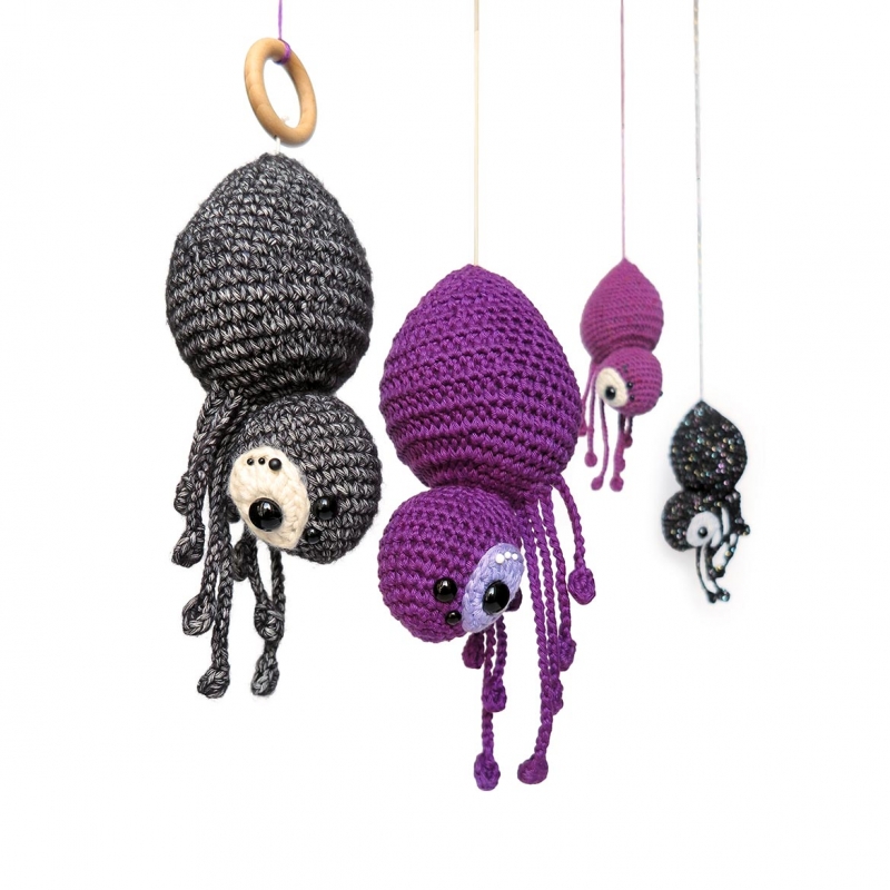 music box toy spider AGATHA amigurumi pattern