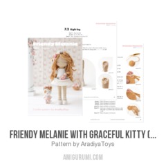 Friendy Melanie with Graceful Kitty ('AradiyaToys Friendies') amigurumi pattern by AradiyaToys