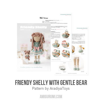 Friendy Shelly with Gentle Bear amigurumi pattern - Amigurumi.com