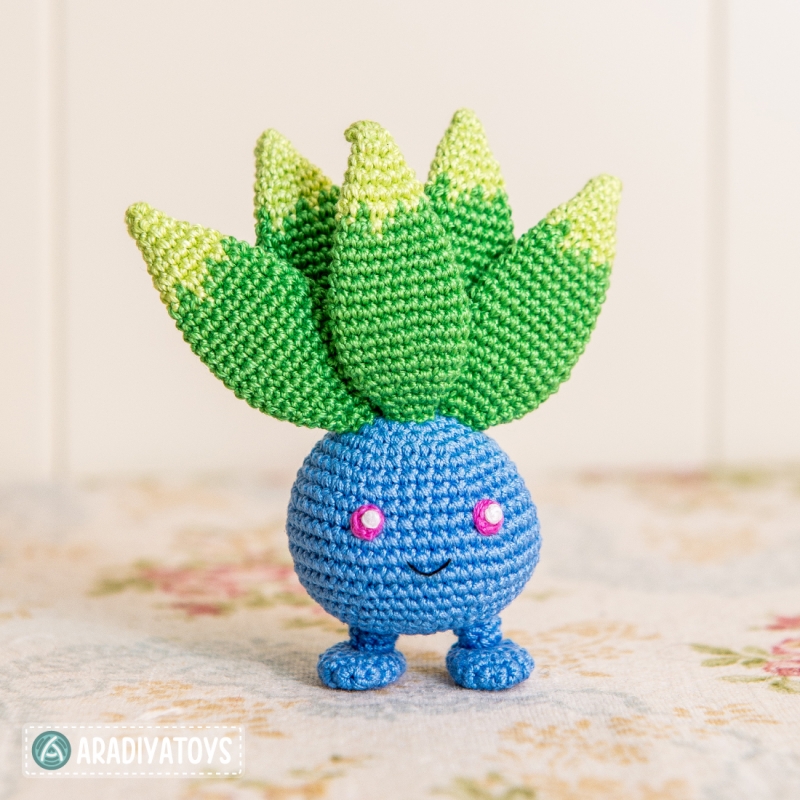 Oddish ("Pokemon") Free amigurumi pattern