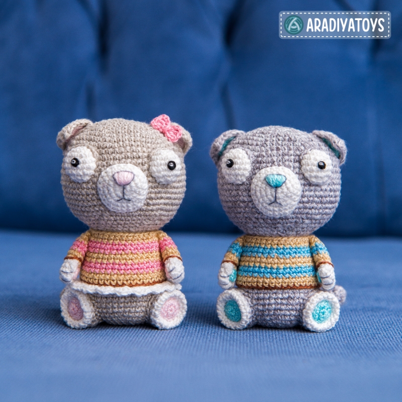 Scottish Fold Cats Luigi and Fiona amigurumi pattern - Amigurumi.com