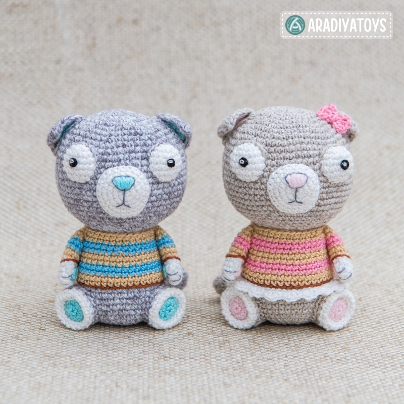 Scottish Fold Cats Luigi and Fiona amigurumi pattern - Amigurumi.com