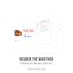 Reuben the Warthog amigurumi pattern by Meraki Craft Inc. 