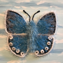 Chalkhill blue butterfly amigurumi pattern by MieksCreaties