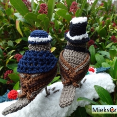 Robins in the snow amigurumi by MieksCreaties