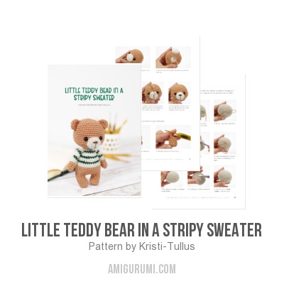 PATTERN: Little Teddy Bear in a Stripy Sweater – Kristi Tullus