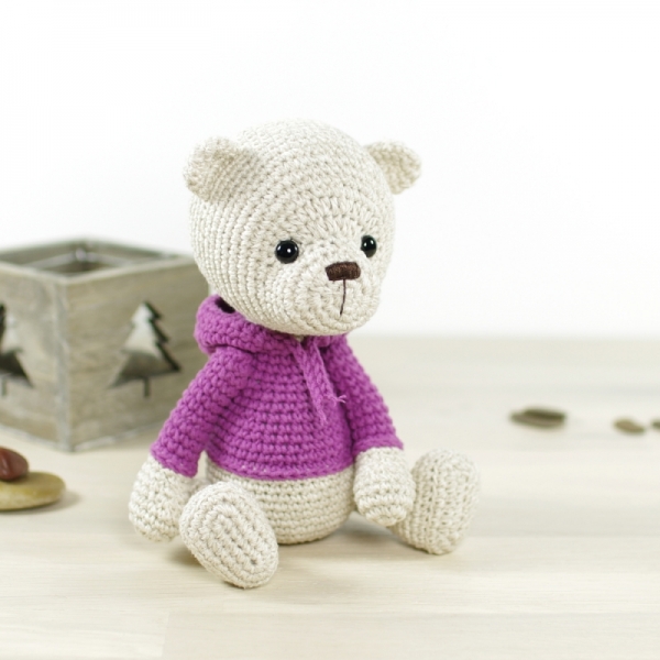 PATTERN: Little Teddy Bear in a Stripy Sweater – Kristi Tullus