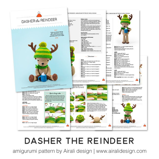 Dasher the Reindeer amigurumi pattern - Amigurumi.com