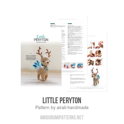 Little Peryton amigurumi pattern 