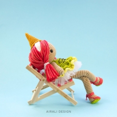 Lorena the ice-cream doll amigurumi by airali design