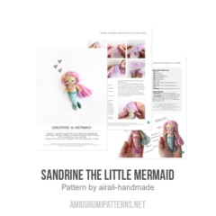 Sandrine the little mermaid amigurumi pattern by airali design