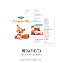 Messy the Fox amigurumi pattern by Dendennis