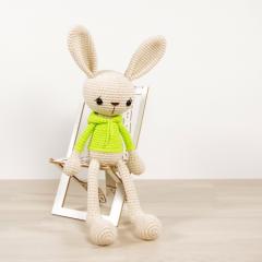 Bunny in a hoodie amigurumi pattern by Kristi Tullus