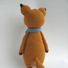 Tall fox with scarf amigurumi pattern by Little Bear Crochet