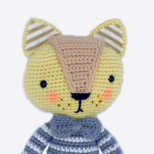 Cat in striped pajamas - Free amigurumi pattern