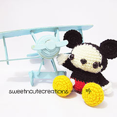 Baby Mickey Mouse amigurumi pattern by Sweet N' Cute Creations