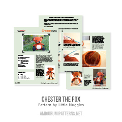 Chester the fox amigurumi pattern by Little Muggles