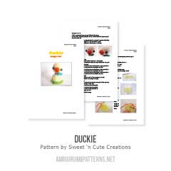 Duckie amigurumi pattern by Sweet N' Cute Creations