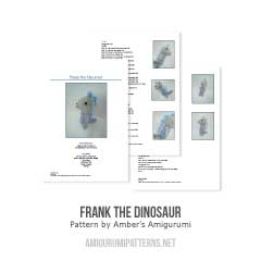 Frank the dinosaur amigurumi by Amber's Amigurumi
