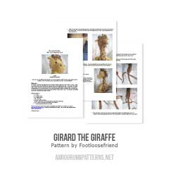 Girard the giraffe amigurumi pattern by Footloosefriend