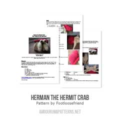 Herman the hermit crab amigurumi pattern by Footloosefriend