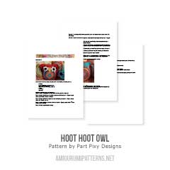 Hoot Hoot Owl amigurumi pattern by Part Pixy Designs