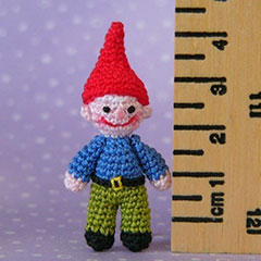 Miniature Garden Gnome amigurumi by Muffa Miniatures