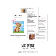 Miss Turtle amigurumi pattern by Pepika