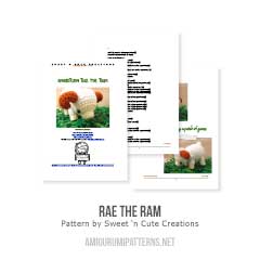 Rae the Ram amigurumi pattern by Sweet N' Cute Creations