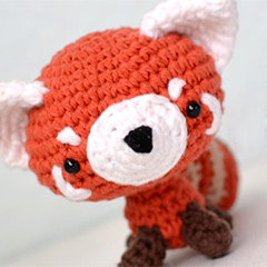 Rusty the Red Panda amigurumi by A Morning Cup of Jo Creations