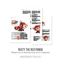 Rusty the Red Panda amigurumi pattern by A Morning Cup of Jo Creations