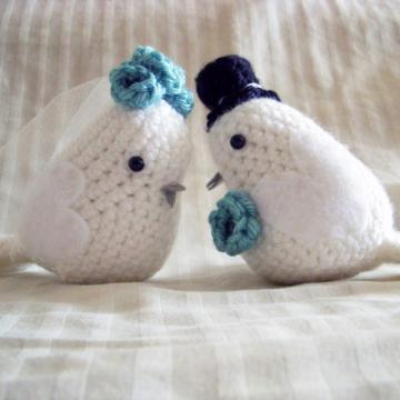 Bride and Groom Lovebirds amigurumi pattern