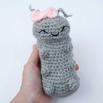 Roly poly pill bug amigurumi pattern by The Itsy Bitsy Spider