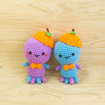 Monster with Orange Hat amigurumi pattern by Snacksies Handicraft Corner