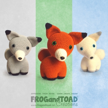 Fargo the Fox amigurumi pattern by FROGandTOAD Creations