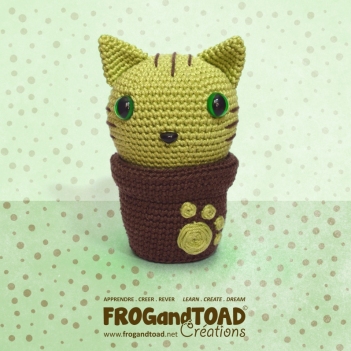 Minty Kitty Cactus - Cat Pot Plant amigurumi pattern by FROGandTOAD Creations