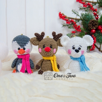 Christmas Ornaments - Reindeer, Penguin and Polar Bear amigurumi ...