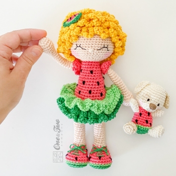 Lana Watermelon Amigurumi Doll pattern by Pigami Crochet