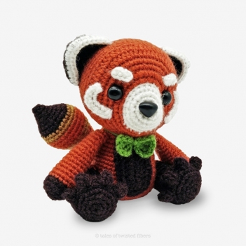Jojo, the Red Panda amigurumi pattern by Tales of Twisted Fibers