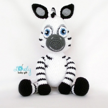Happy Zebra amigurumi pattern by Lovely Baby Gift