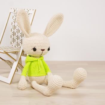 Bunny in a hoodie amigurumi pattern by Kristi Tullus