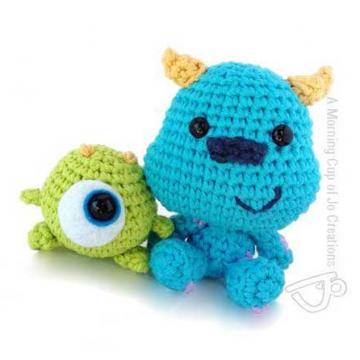 Baby Mike and Sulley amigurumi pattern