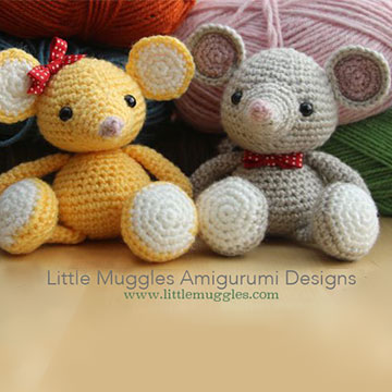 Buttons the mouse amigurumi pattern