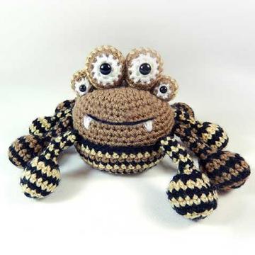 Spencer the spider amigurumi pattern by Janine Holmes at Moji-Moji Design